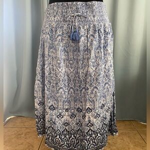 I.Jill Blue Patterned Skirt size 3X